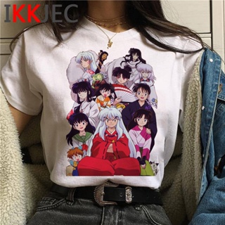 เสื้อยืดผ้าฝ้ายพิมพ์ลาย เสื้อยืด พิมพ์ลาย Demon Inuyasha สีขาว สไตล์ญี่ปุ่น_01