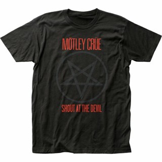 Qiuy5 {พร้อมส่ง เสื้อยืด ผ้าฝ้าย 100% พิมพ์ลาย Motley Crue Shout At Devil โอเวอร์ไซซ์ ไซซ์ XS-6XL สําหรับผู้ชาย