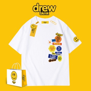 DREW smiley t-shirt house round neck letters Europe and the United States Justin Bieber with the same high street B_03