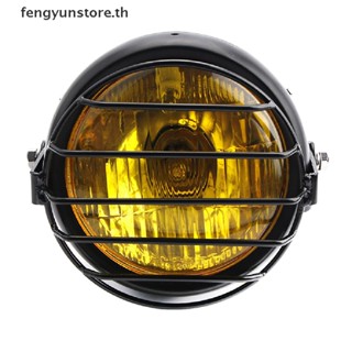 Yunstore เมาท์ยึดไฟหน้า LED 6.5 นิ้ว สไตล์เรโทร สําหรับรถจักรยานยนต์ Cafe Racer
 Th