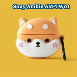 【Case Home】For Ambie AM-TW01 case เคสหูฟัง แบบนิ่ม ลายการ์ตูน สีพื้น สําหรับ Sony Ambie AM-TW01