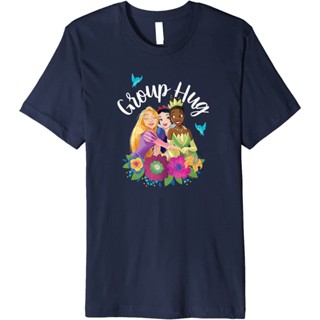 Rapunzel, Snow White, Tiana Group Hug Premium T-Shirt Casual fashion Korean version handsome_01