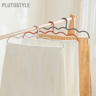  PLUTOSTYLE 3 ชิ้นเสื้อผ้าหยักไม้แขวนเสื้อไม่ลื่นไม่มีเครื่องหมายครัวเรือนหนาไม้แขวนเสื้อเสื้อผ้าสำหรับแผ่นเตียง