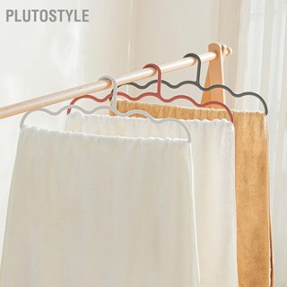  PLUTOSTYLE 3 ชิ้นเสื้อผ้าหยักไม้แขวนเสื้อไม่ลื่นไม่มีเครื่องหมายครัวเรือนหนาไม้แขวนเสื้อเสื้อผ้าสำหรับแผ่นเตียง