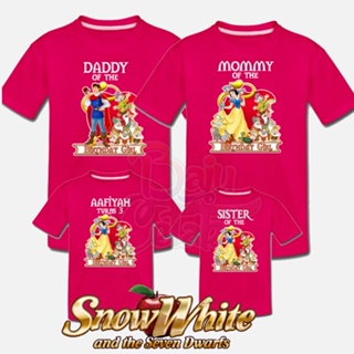 Family Tshirt Baju Sedondon Birthday Girl Snow White for Adult - free customize name &amp; age [sold per piece]_01