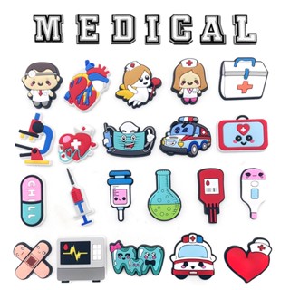 【Medical Products Series】อุปกรณ์หัวเข็มขัด PVC ลายการ์ตูนกราฟฟิตี้น่ารัก สําหรับตกแต่งสวน DIY