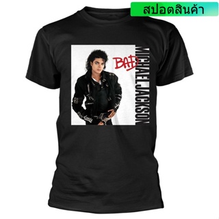 เสื้อยืด พิมพ์ลาย Michael Jackson Bad สีดํา สําหรับผู้ชาย