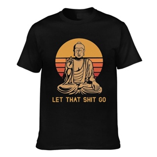 Newest Design Buddha Let That Shit Go tshirts for men_04