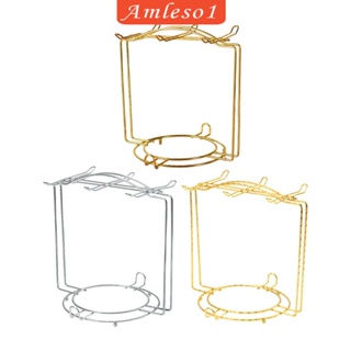 [Amleso1] ชั้นวางแก้ว ป้องกันการกัดกร่อน สีทอง สําหรับห้องครัว