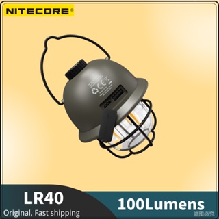 Nitecore LR40 00Lumens โคมไฟ 3 แหล่งกําเนิดแสง ชาร์จ USB ปรับความสว่างได้ สําหรับตั้งแคมป์