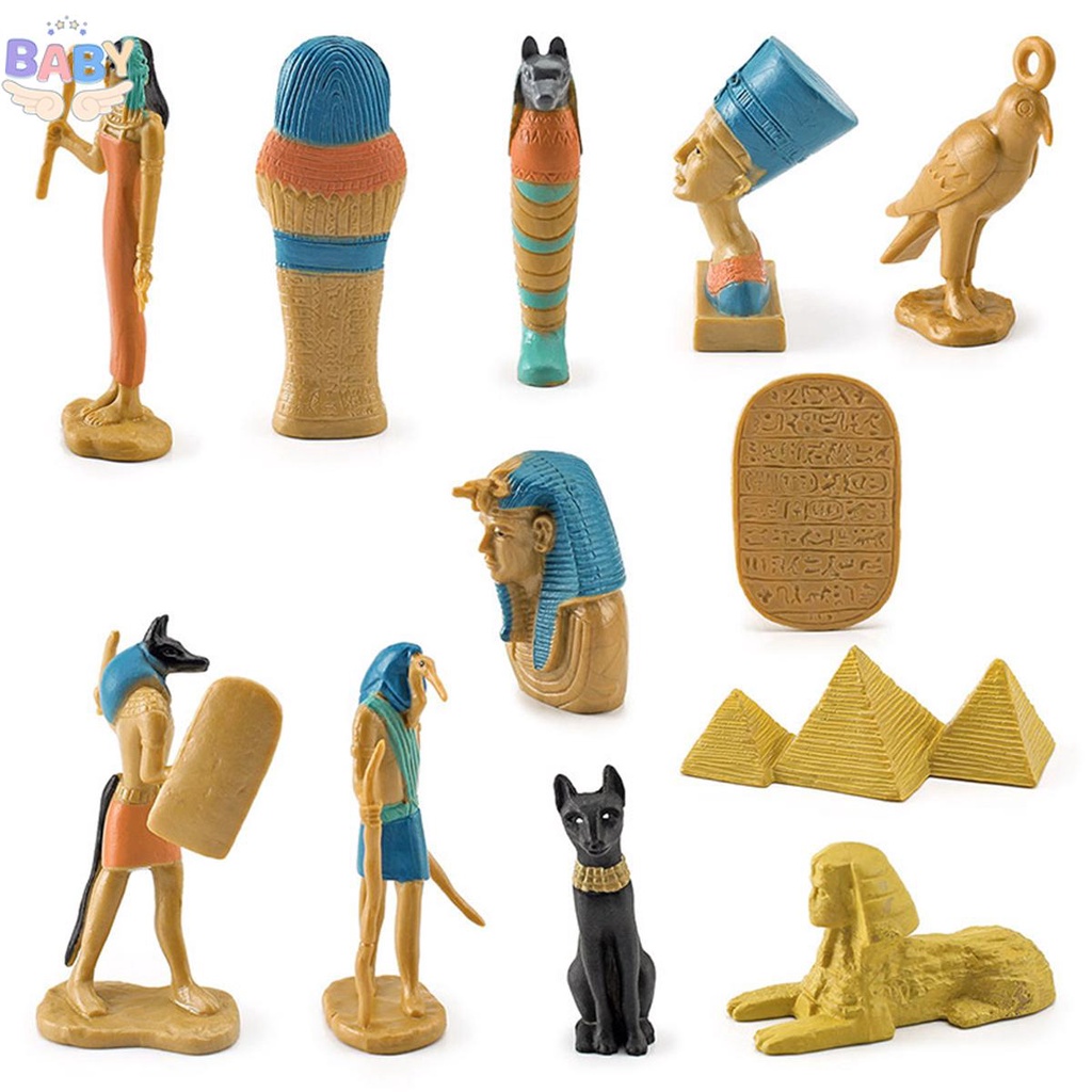 โมเดลฟิกเกอร์อียิปต์โบราณ-12-ชิ้น