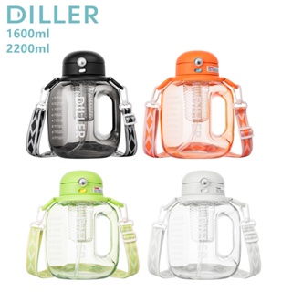 Diller ขวดน้ํา ขนาดใหญ่ ไร้ BPA พร้อมที่กรองชา 1600 2200 มล. D2301