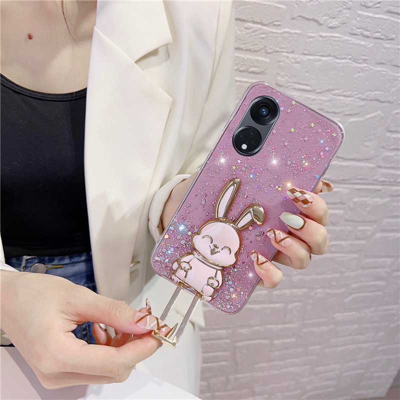 พร้อมส่ง-เคสโทรศัพท์มือถือใส-แบบนิ่ม-ลายกระต่าย-กันกระแทก-สําหรับ-oppo-a58-nfc-oppoa78-nfc-4g-5g-2023-a58-oppo-a78