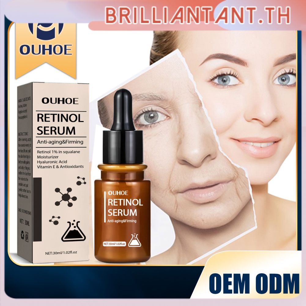 ใหม่-retinol-anti-aging-removal-wrinkle-serum-firm-lift-fade-fine-lines-moisturizing-face-essence-skin-care-brighten-repair-เครื่องสำอาง-bri