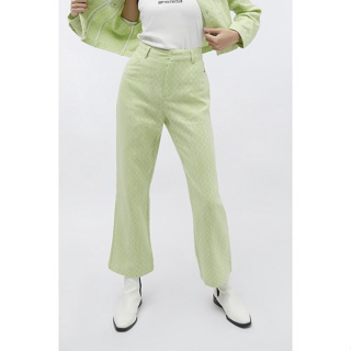ESP กางเกงขายาวลายกราฟิกทรงตรง ผู้หญิง สีเขียว | Straight Leg Trousers | 5787