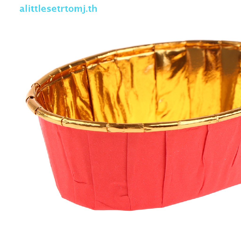 alittlese-ถ้วยฟอยล์อลูมิเนียม-ทรงวงรี-สําหรับใส่มัฟฟิน-ขนมหวาน-เค้ก-50-ชิ้น
