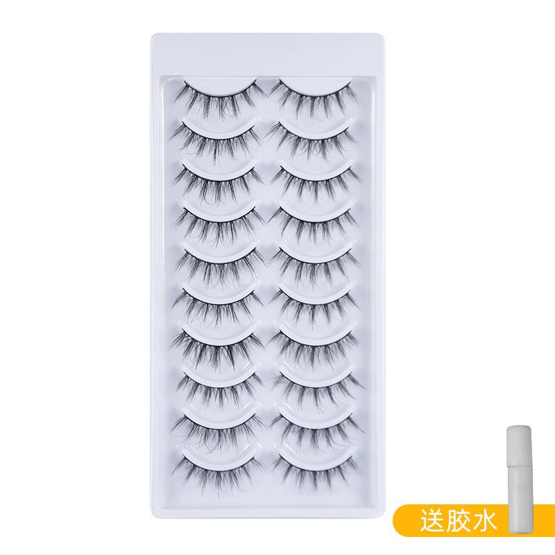 eyelashes-meilai-fake-eyelashes-natural-makeup-little-demons-ten-pairs-of-glue-tweezers-free-delivery