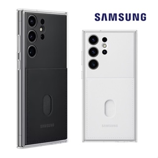 เคสโทรศัพท์มือถือ แบบใส กันกระแทก มีช่องใส่บัตร สีดํา สีขาว สไตล์เกาหลี สําหรับ Samsung Galaxy S23 S23+ plus