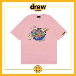 A2/Drew House ซีเรียลหน้ายิ้มกว้าง FOG สตรีทสไตล์สไตล์อเมริกัน เสื้อยืดแขนสั้นผ้าฝ้ายแท้