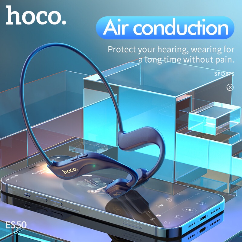 hoco-100-original-es50-rima-air-conductionหูฟังเอียบัดไร้สายหูฟังบลูทูธหูฟังแบบคล้องคอแขวนหูnon-in-ear-eabudsกีฬาหูฟั