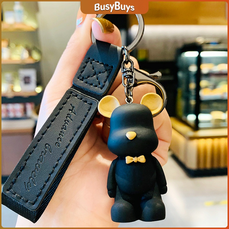 b-b-พวงกุญแจแฟชั่นยุโรปเหนือหมีผูกโบว์-พวงกุญแจหมี-จี้ห้อยกระเป๋า-keychain