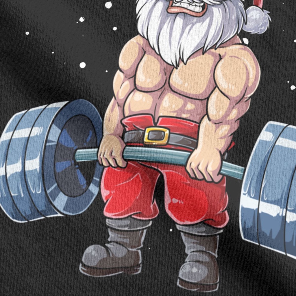 ฟิตเนสคริสต์มาส-santa-น่ารักวินเทจแขนสั้น-deadlift-gym-xmas-t-เสื้อ-crewneck-เสื้อผ้าตลกของขวัญs-5xl