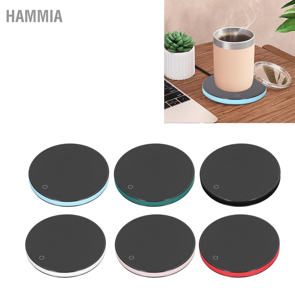hammia-ถ้วยอุ่นแผ่นอลูมิเนียม-18w-แบบพกพาในครัวเรือนแก้วไฟฟ้าแผ่นความร้อนสำหรับชากาแฟนม-eu-plug-220v