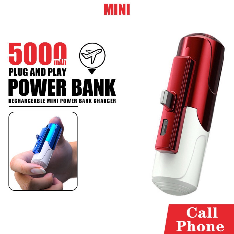 powerbank-รุ่น-t8s-ความจุ-5000mah-micro-iph-ชาร์จเร็ว-capsule-ขนาดมินิพกพก-แบบแคปซูลไร้สาย