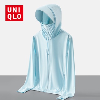 Uniqlo เสื้อแจ็กเก็ตกันแดด UPF50 + หมวกปีกกว้าง ถอดออกได้ ป้องกันรังสียูวี แฟชั่นสําหรับผู้หญิง