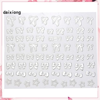 &lt;COD&gt; สติกเกอร์ติดเล็บ ลายหัวใจ โบว์ แฟชั่น สําหรับตกแต่งเล็บ DIY