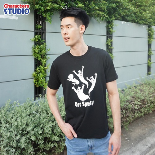 universal-studios-men-casper-the-friendly-ghost-glow-in-the-dark-t-shirt-เสื้อผู้ชายยูนิเวอร์แซล-สตูดิโอ-แคสเปอร์-สินค