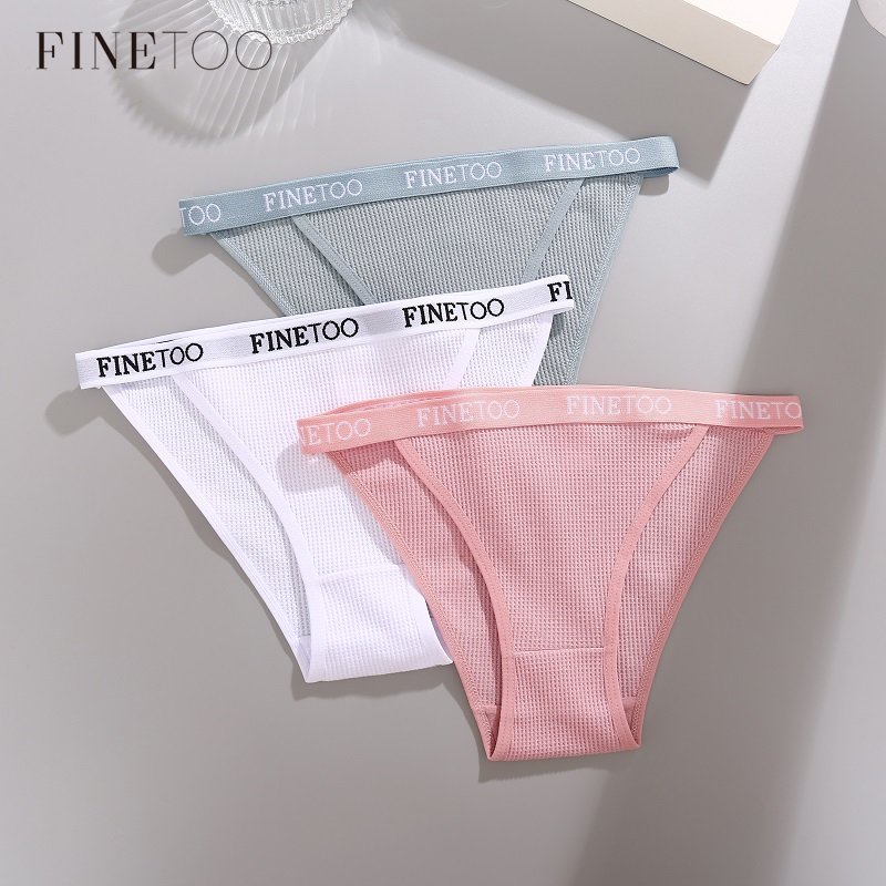 finetoo-กางเกงชั้นใน-เอวต่ํา-ผ้าฝ้าย-ระบายอากาศ-สีพื้น-10-สี-สําหรับผู้หญิง-s-xl