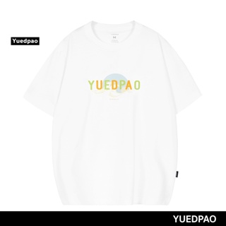 Yuedpao ยอดขาย No.1 รับประกันไม่ย้วย 2 ปี ผ้านุ่ม เสื้อยืดเปล่า เสื้อยืด Oversize  White tsunami coiorful print_04