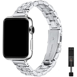 สายนาฬิกาข้อมือสเตนเลส โลหะ แบบเปลี่ยน สําหรับ Apple Watch 38 มม. 40 มม. 41 มม. 42 มม. 44 มม. 45 มม. 49 มม.