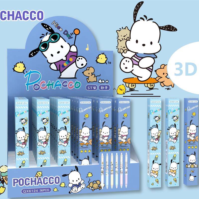 sanrio-pochacco-ปากกาเซ็นลายเซ็น-สัตว์น่ารัก-mymelody-kuromi-cinnamoroll-เครื่องเขียนกด-ของขวัญปากกาเป็นกลาง-สําหรับเด็ก