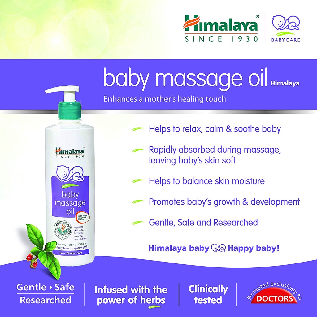 เบบี้ออยล์-ออยล์บำรุงผิวสำหรับทารกและเด็ก-สูตรอ่อนโยน-himalaya-baby-massage-oil-100ml