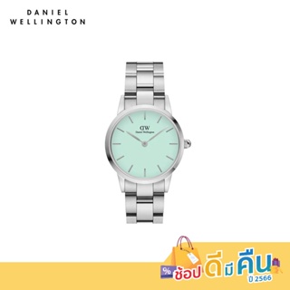 (ทักแชทรับโค้ด) Daniel Wellington นาฬิกาข้อมือ ICONIC LINK MINT 28 มม สีเงิน