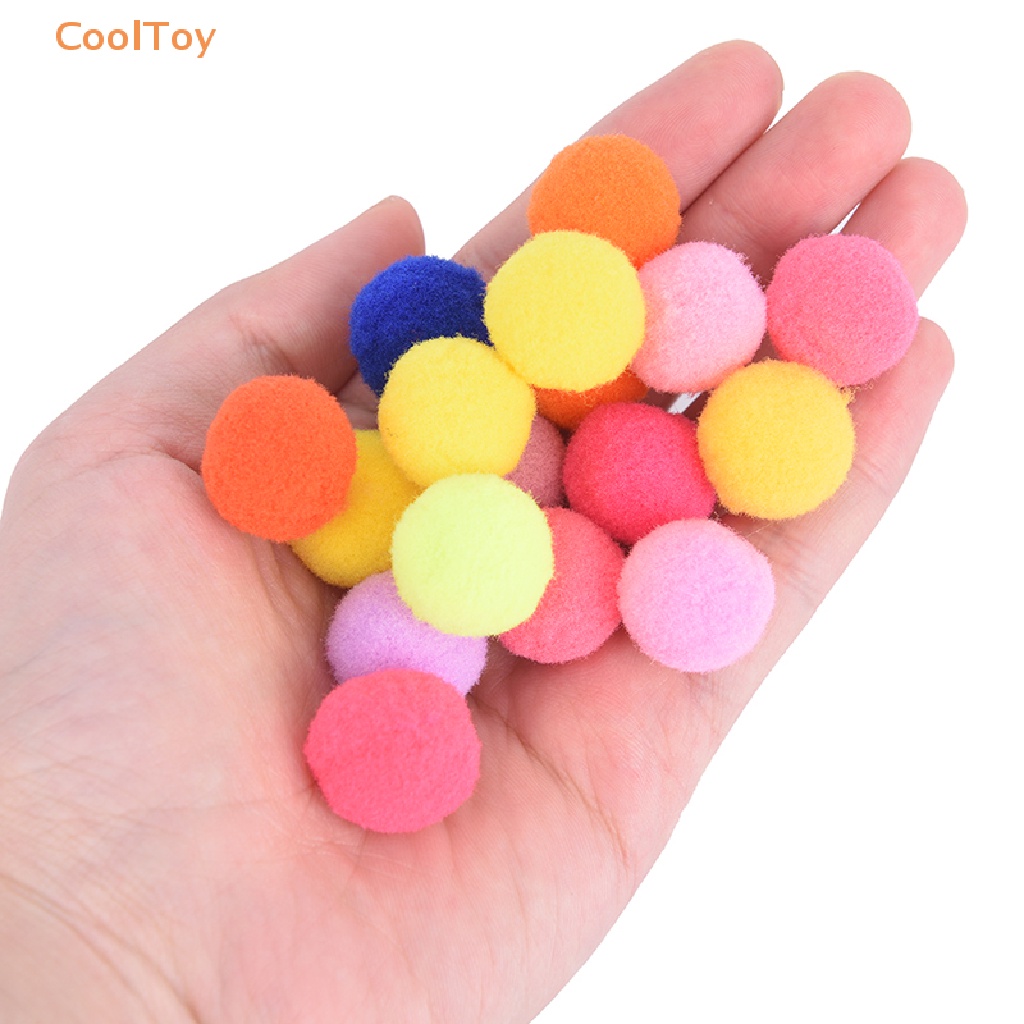 cooltoy-ลูกบอลปอมปอม-ผ้าสักหลาด-หลากสี-ขนาดเล็ก-10-มม-20-มม-diy-100-ชิ้น