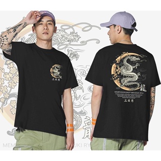PRIA Japanese Dragon Moon T-shirt/Dragon Moon T-shirt/Mens Distro Top | Women_01