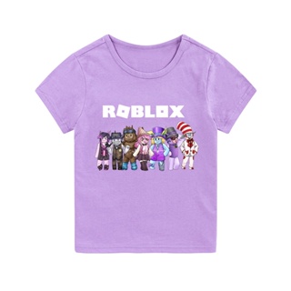 2022 New Roblox cartoon Kids Shirts Girls Fashion TShirt Tops Boys Casual Short Sleeves 3-15Y_04