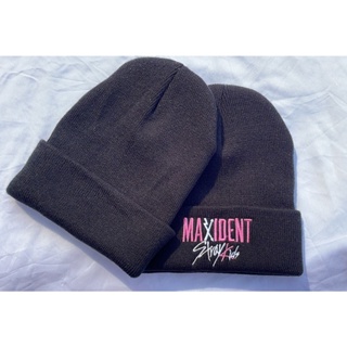 Maxident หมวกถักนิตติ้ง ผ้าวูล ปักลาย สไตล์เกาหลี สําหรับผู้ชาย