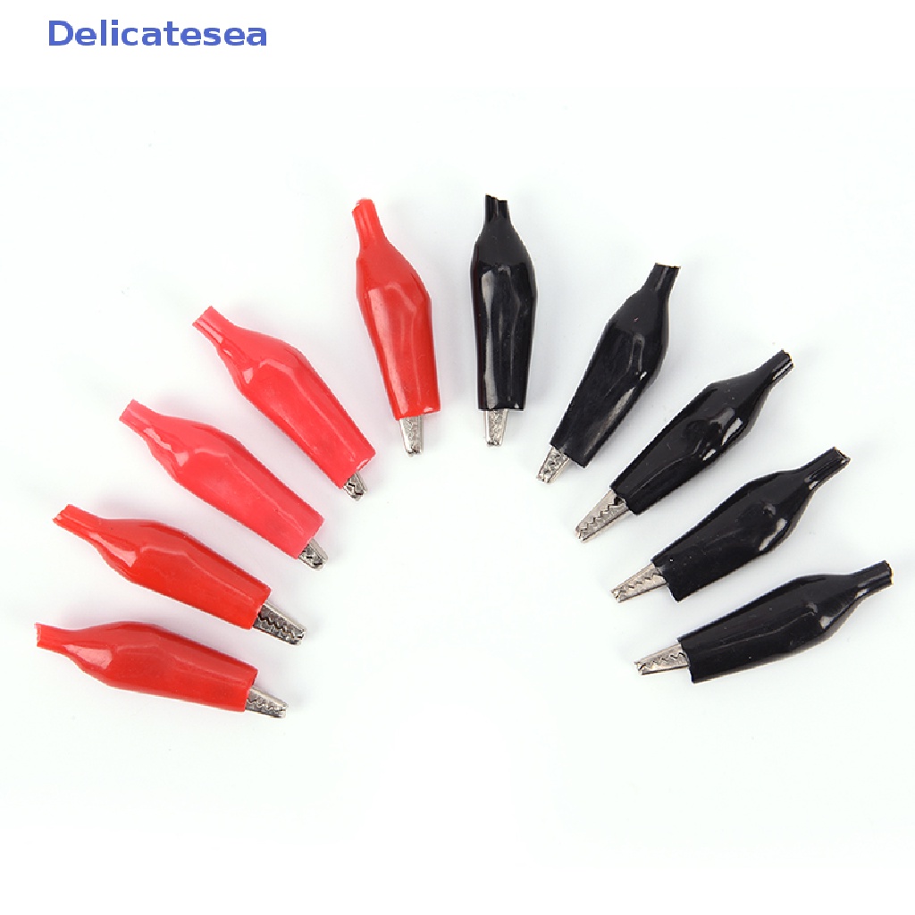 delicatesea-คลิปปากจระเข้-โลหะ-ขนาดเล็ก-สําหรับทดสอบไฟฟ้า-10-ชิ้น