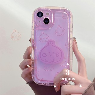 เคสโทรศัพท์มือถือ TPU นิ่ม ป้องกันเลนส์ ลายกระเทียมน่ารัก สร้างสรรค์ สําหรับ IPhone 14 13 12 11 Pro Max SE2020 X XR Xs Max 7 8 Plus