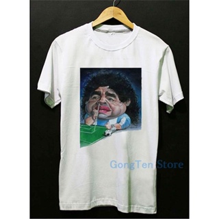 ขายดี เสื้อยืด ผ้าฝ้าย พิมพ์ลาย Diego Maradona KNenai58NAjipi41 สําหรับผู้ชาย และผู้หญิง