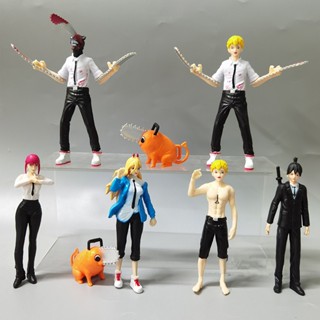 โมเดลฟิกเกอร์ PVC อนิเมะ Denji Power Pochita ของเล่นสําหรับเด็ก 8 ชิ้น ต่อชุด