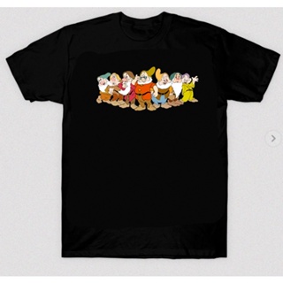 Cartoon snow white and the seven dwarfs graphic t-shirt for men 100%Cotton Crew Neck Short Sleeve T-Shirt_01