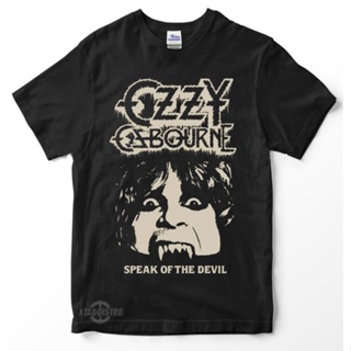 Ozzy ORBORNE เสื้อยืดลําลอง แขนสั้น พิมพ์ลาย Speak of the devil สีดํา สไตล์วินเทจ