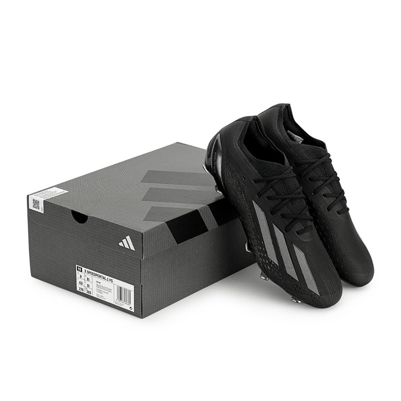 รองเท้าสตั๊ด-adidas-x-speed-portal-1-ตัวท็อป-whiteout-blackout-ขาวล้วน-ดำล้วน