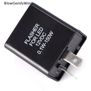 Blowgentlywind รีเลย์สัญญาณไฟกระพริบ LED 12V 2 Pin ปรับได้ สําหรับรถจักรยานยนต์ BGW