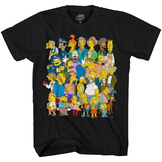 เสื้อยืด พิมพ์ลายกราฟิก Simpsons The Springfield Group Bart Homer สําหรับผู้ชาย 2020_07